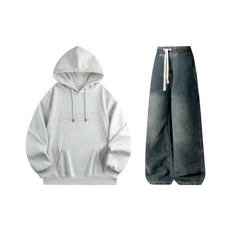 A.X.S.K Sweatshirt Sets Unisex-44