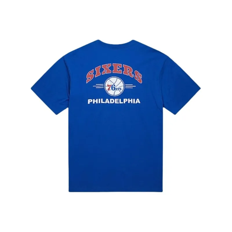 Mitchell & Ness x NBA Philadelphia 76ers T Shirt Unisex Blue-0