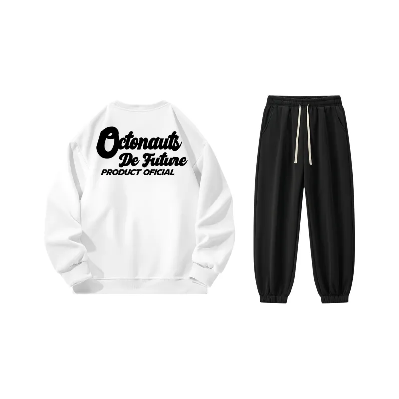 Small Columns Under The Sea Sweatshirt Set Unisex-0