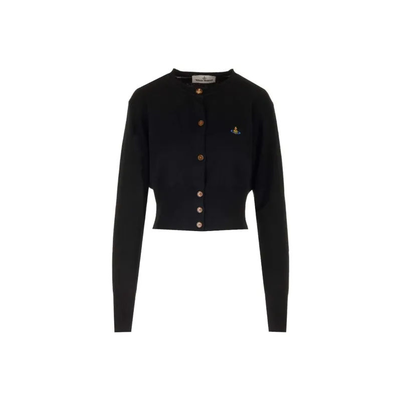 Vivienne Westwood Orb Embroidered Knitted Cardigan-0