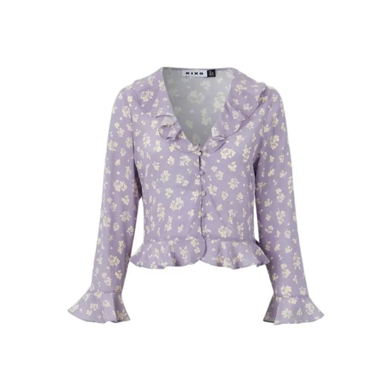 Rixo Shirts Women's Purple-0