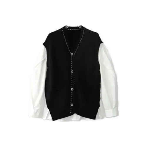 VERA VEINS Knitwear Women's Black White