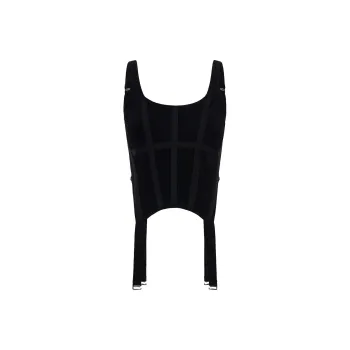 DION LEE Strapless Tops Women's Black