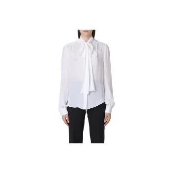 MOSCHINO Pussy bow Collar Silk Blouse