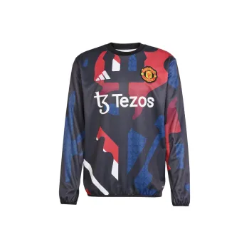 Adidas MUFC Soccer Jerseys Men's Black/Red/Jade White/Dark Indigo