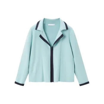 OVV Knitwear Women's Aqua Blue Trim 09