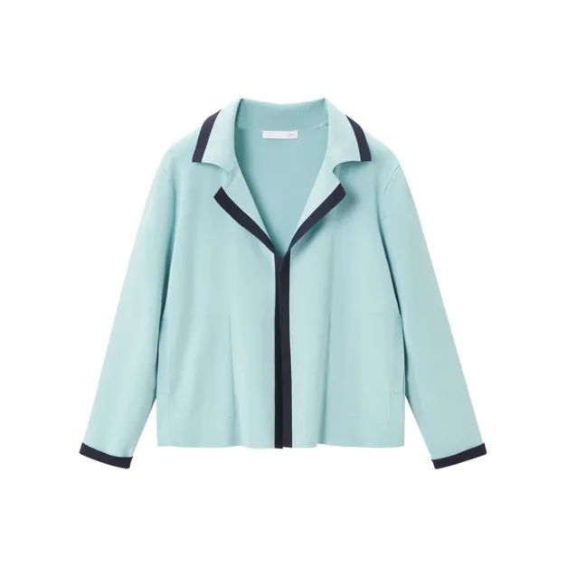 OVV Knitwear Women's Aqua Blue Trim 09-0