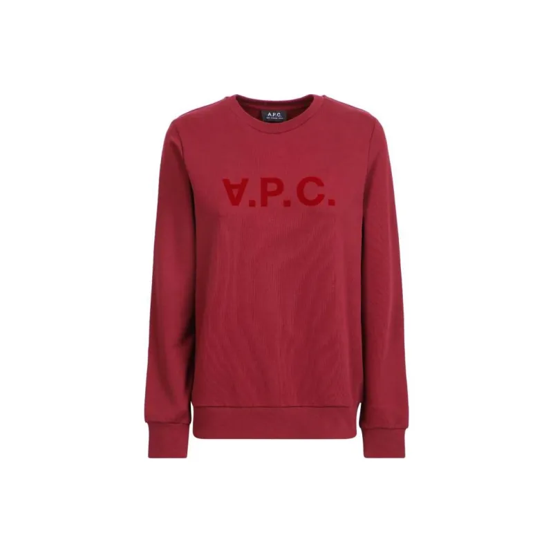 A.P.C Flocked Logo Crewneck Sweatshirt-0