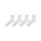 4 Pairs White[4 Pack/100% cotton Anti-Pilling]