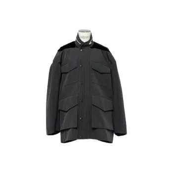 Sacai Pocket Detailed Velvet Panel Jacket