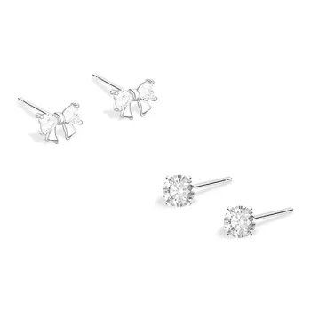 JOLLY NOTE Sterling Silver Stud Earrings Women's
