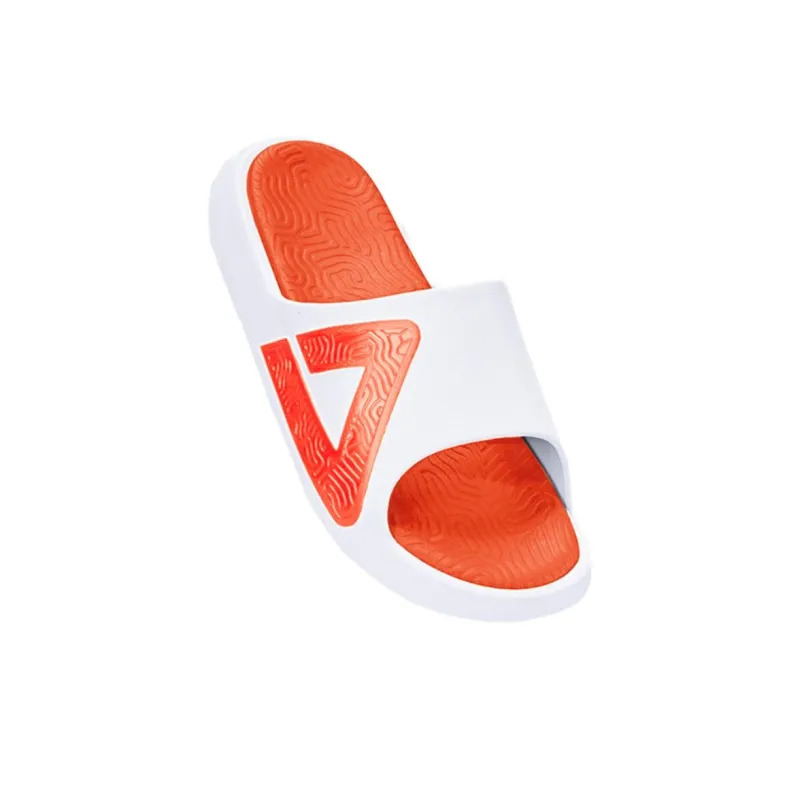 PEAK Statistic Sandals Slip Resistant, Odor Resistant, Antibacterial Slide Slippers Unisex White Orange-3