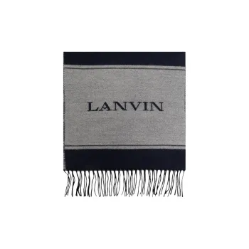 Lanvin Logo jacquard Striped Scarf