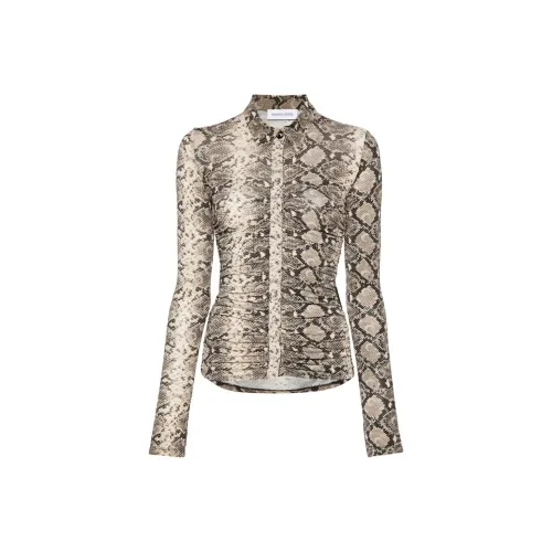 Marine Serre Python print Draped Blouse