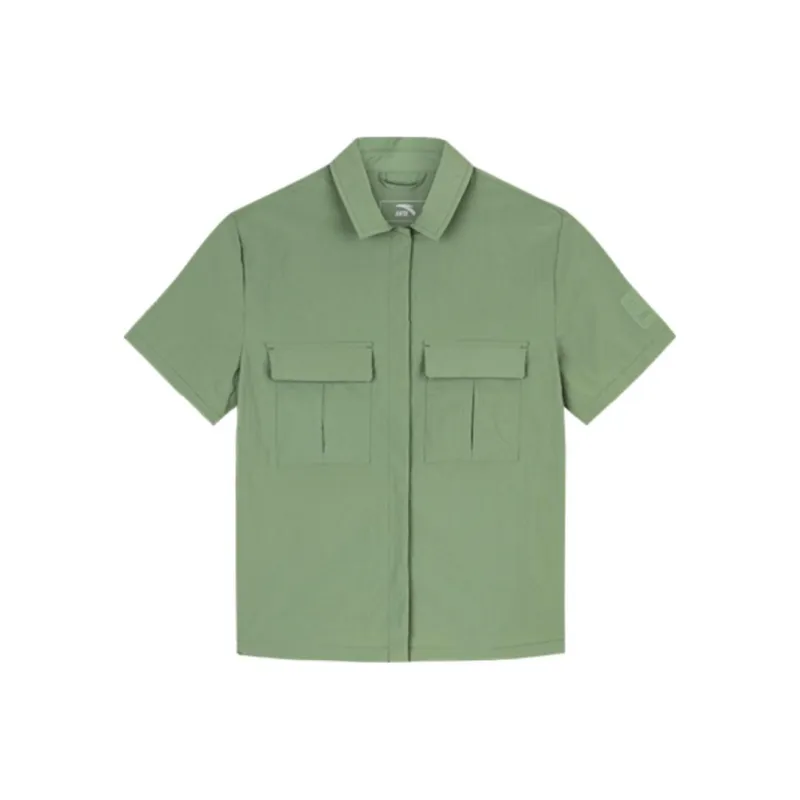 Anta x ZHONGGUOGUOJIADILI,LIANMINGKUAN Shirt Women's Ore Green-0