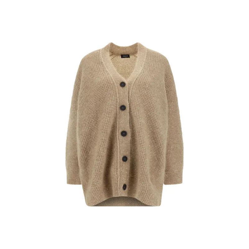Fabiana Filippi Sequin Embellished V Neck Oversized Cardigan-0