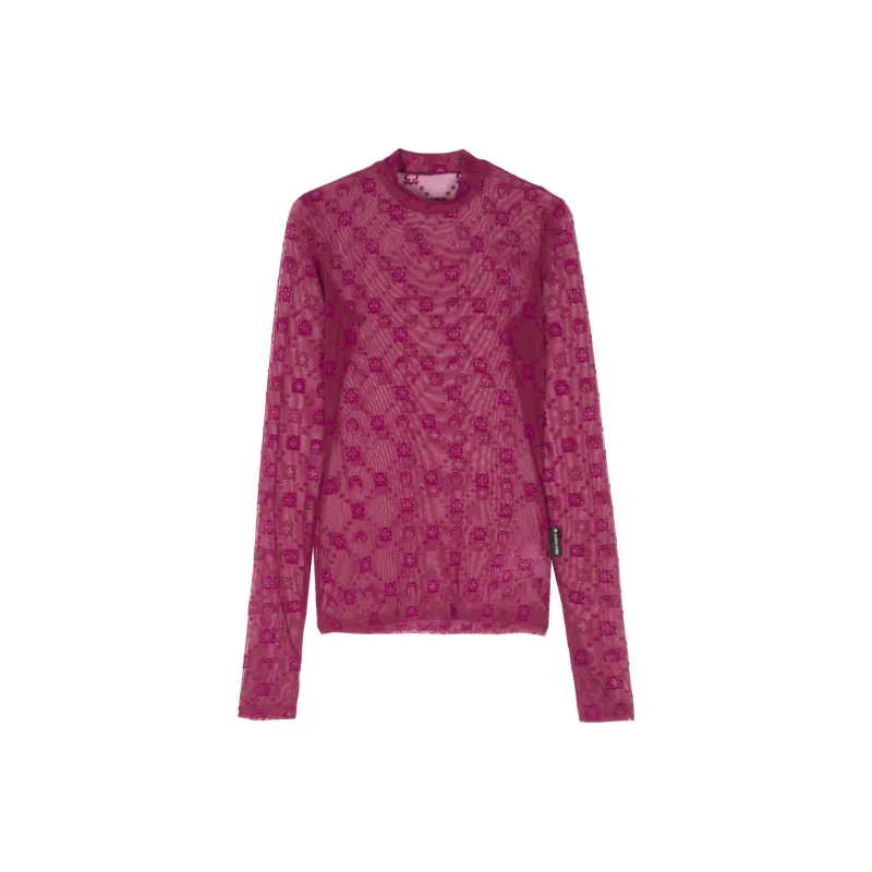 Marine Serre Moonogram Mesh Top-0