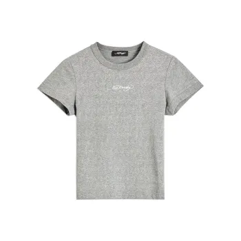 Ed Hardy SS24 Regular T Shirt Women's Plain Serene Gray