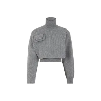 FENDI FW22 Cashmere Sweater Women's Gray