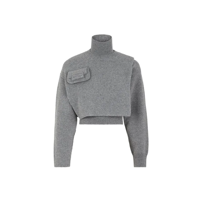FENDI FW22 Cashmere Sweater Women's Gray-0