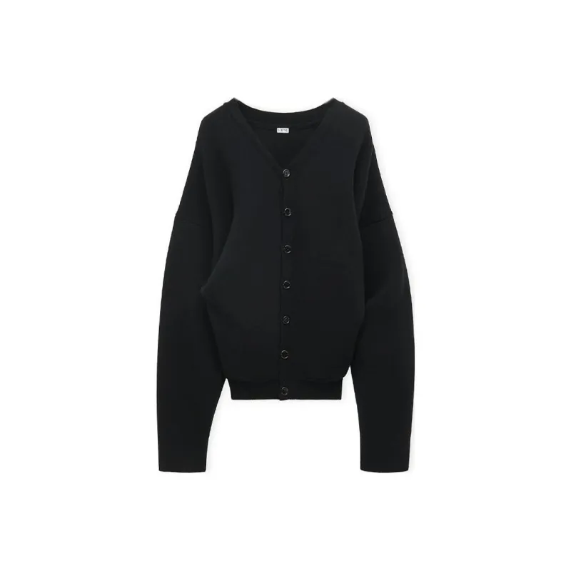 LOEWE Draped Cardigan 'Black'-0