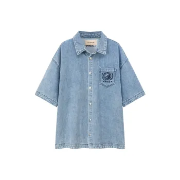 NO ONE ELSE Shirts Unisex Denim Blue