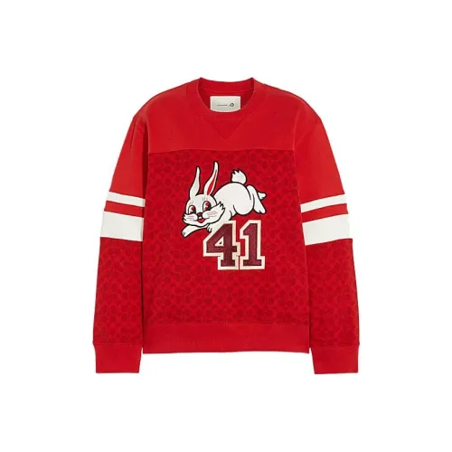 COACH x DABAITU LIANMINGKUAN FW22 Sweatshirt Women's Red