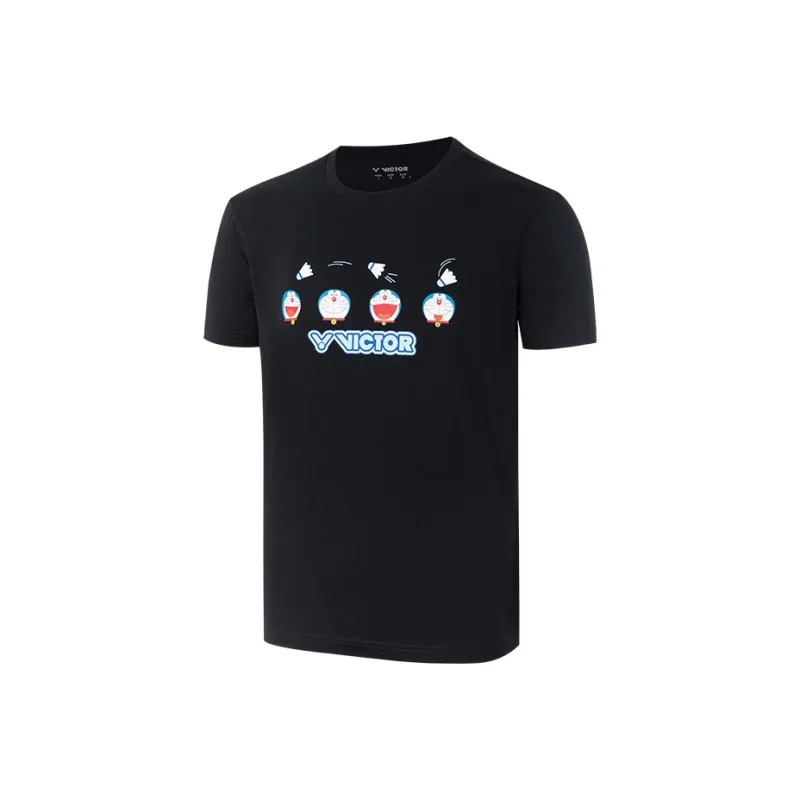 VICTOR x DUOLA A MENG , LIANMINGKUAN Victor X Doraemon Collaboration Collection Badminton Jersey Unisex Black-0