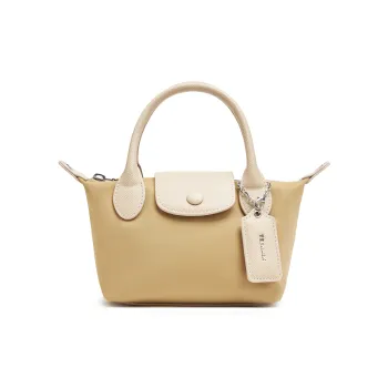Teenmix Fabric Dumpling Bag, One Shoulder Handbag Trumpets Women's Beige Apricot