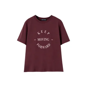 SOON FLOWER T Shirt Women's Dark Red