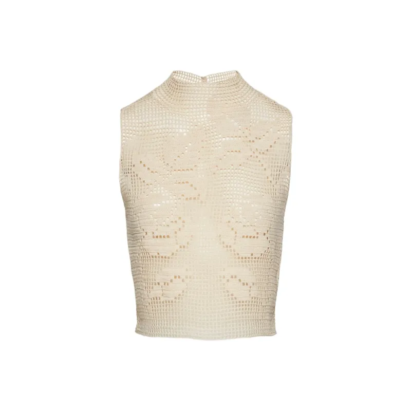 Magda Butrym Lace Crochet Tank Top-0