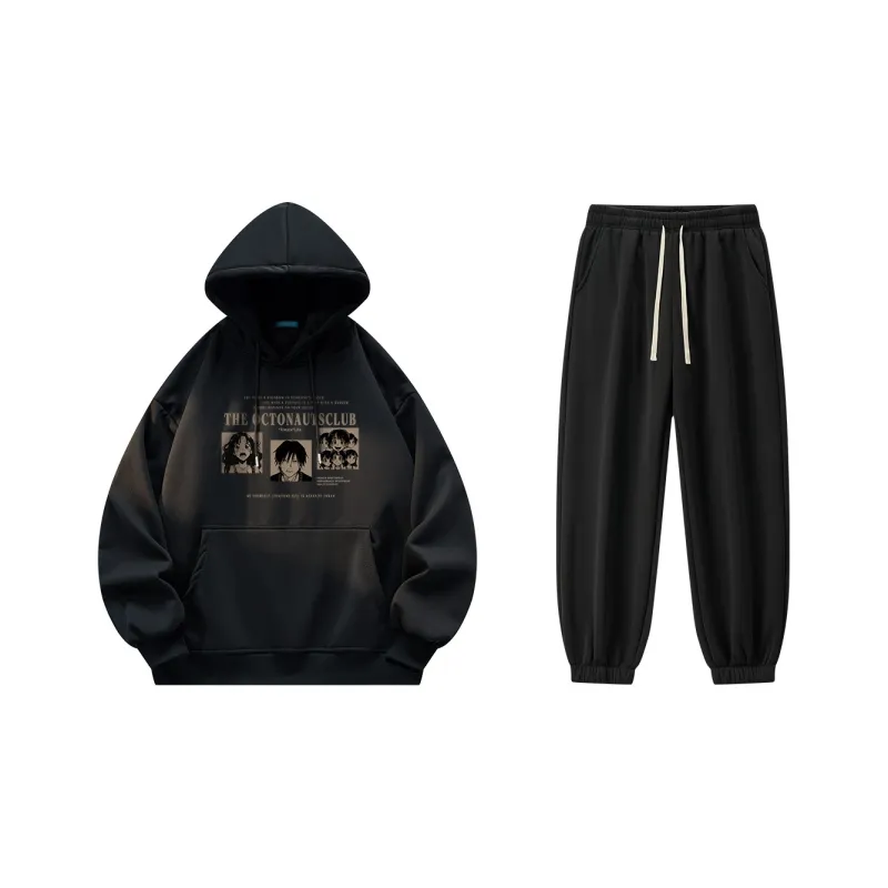 Small Columns Under The Sea Sweatshirt Set Unisex-6