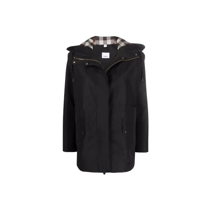 Burberry Lightweight Hooded Jacket 'Black'-0