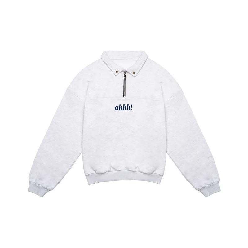 Ahhhing Sweatshirts Unisex Light Gray-0