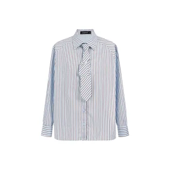 Ladiesfirst Shirts Women's Blue Stripes Pattern
