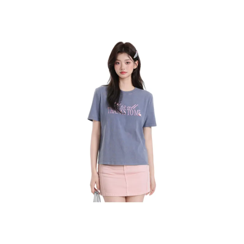 FOREVER 21 T Shirt Women's Blue-0
