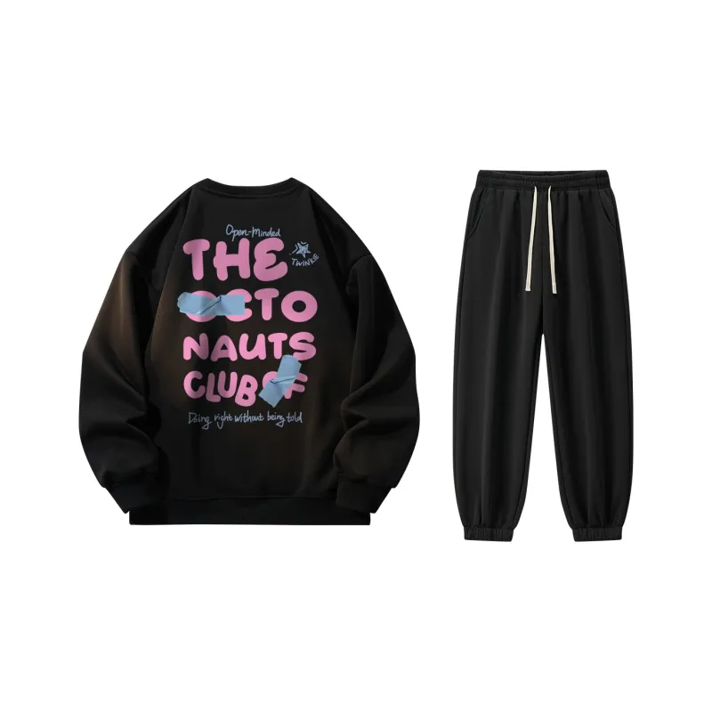 Small Columns Under The Sea Sweatshirt Set Unisex-6