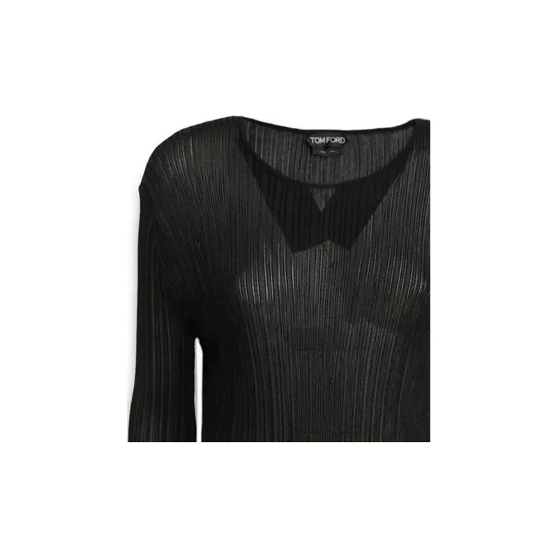TOM FORD Crewneck Ribbed Knit Top-2
