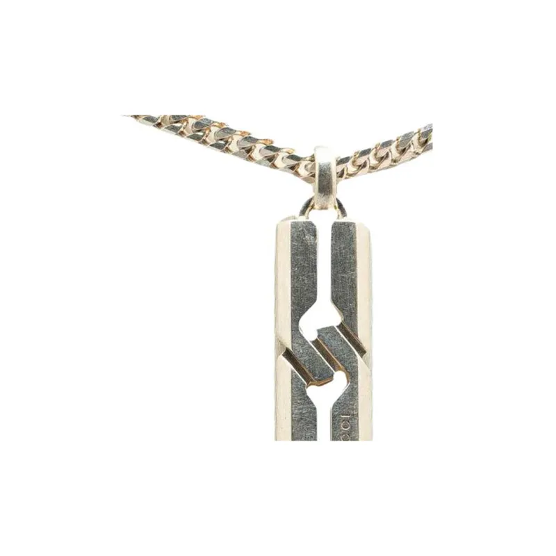 GUCCI 1990 2024 Sterling Silver Infinity Knot Pendant Necklace-1