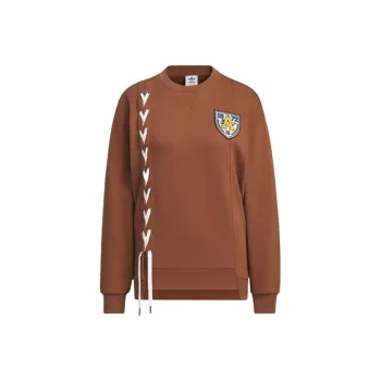 Adidas Originals MC CLASSIC CREW Sportswear Hoodie Sweatshirt Women's Brown
