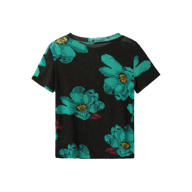 Still Quiet T Shirt Women's Black/Multicolor-0