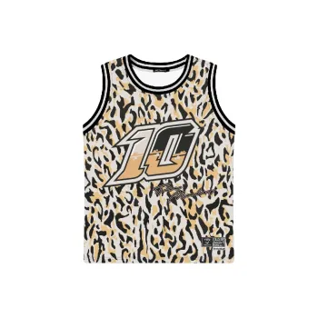 FireMonkey Basketball Jersey Unisex Brown Leopard Print