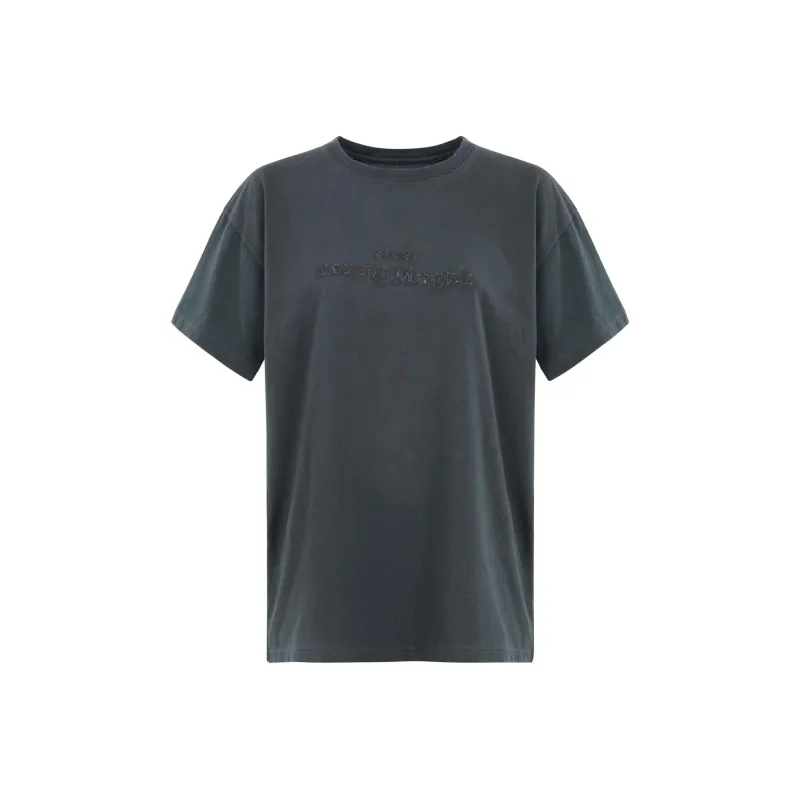 Maison Margiela Logo embroidered Cotton T shirt-0