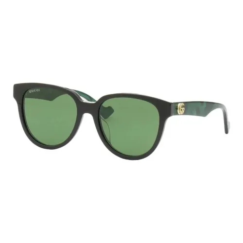 GUCCI Artful Double G Acetate Oval Sunglasses