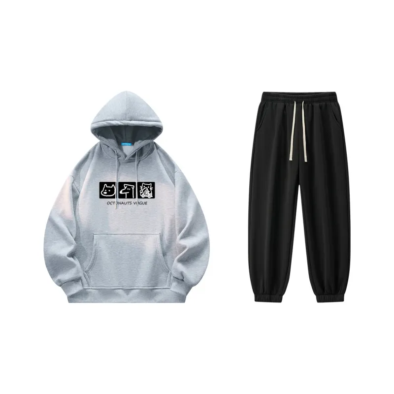 Small Columns Under The Sea Sweatshirt Set Unisex-14