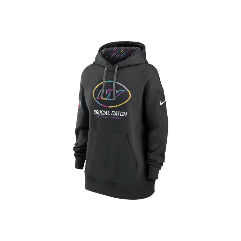 Nike New York Jets Crucial Catch Club Women's Nike Nfl Pullover Hoodie-0