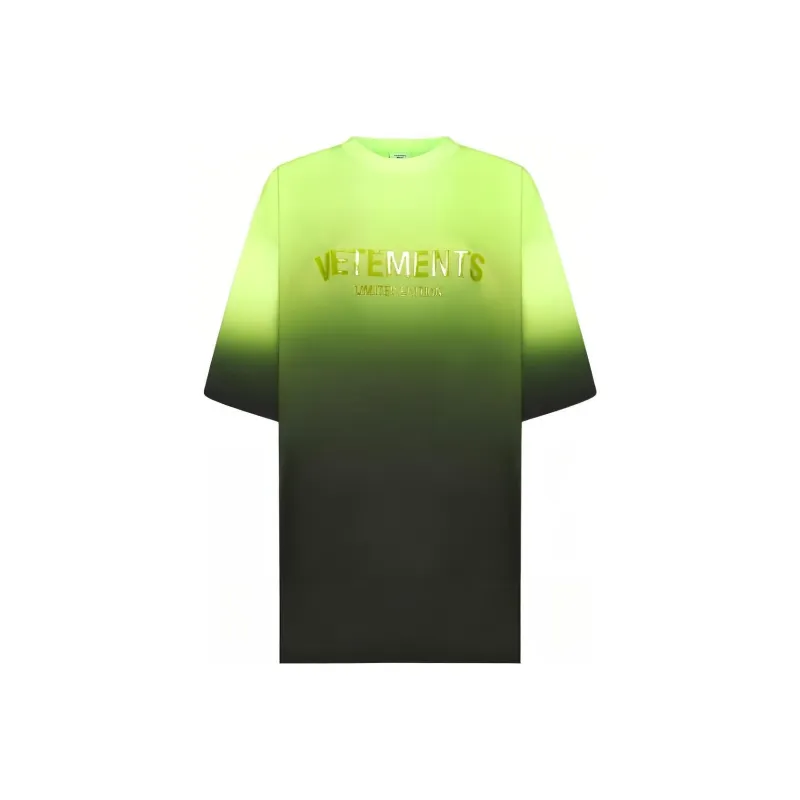 Vetements Gradient Logo Limited Edition T Shirt 'Yellow'-0