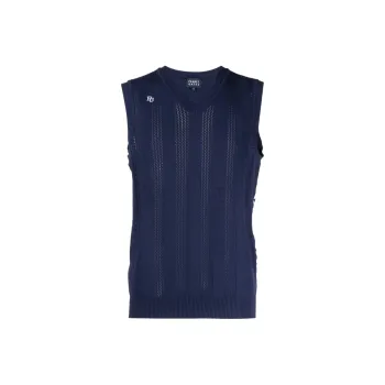 PEARLY GATES Logo jacquard V neck Knitted Vest