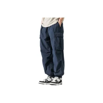 GTHOMME Summer Outdoor Quick Dry Breathable Sports Urban Techwear Solid Color Workwear Casual Pants Unisex Navy
