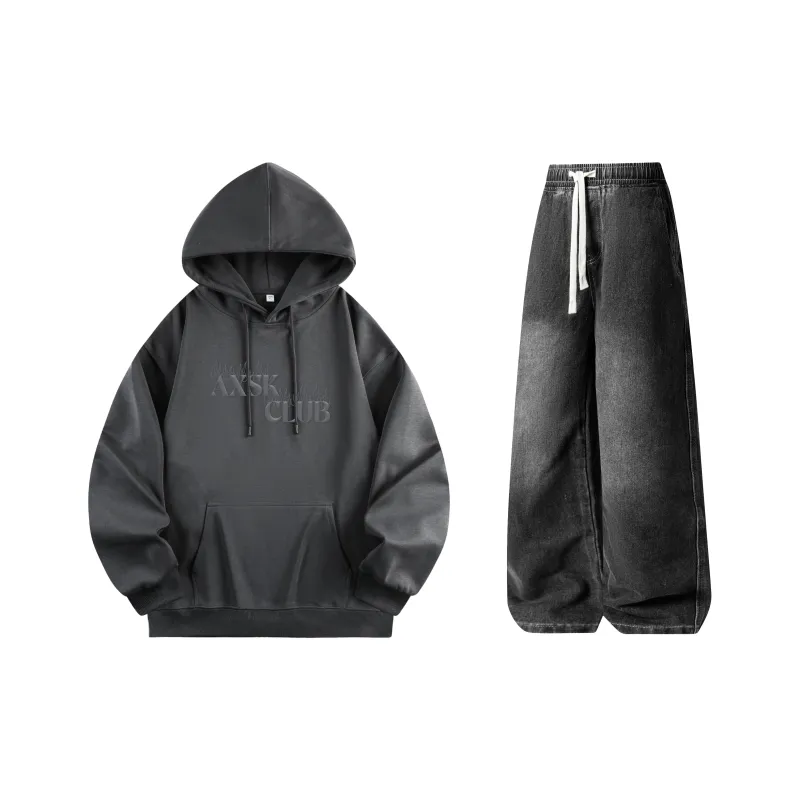 A.X.S.K Sweatshirt Sets Unisex-14